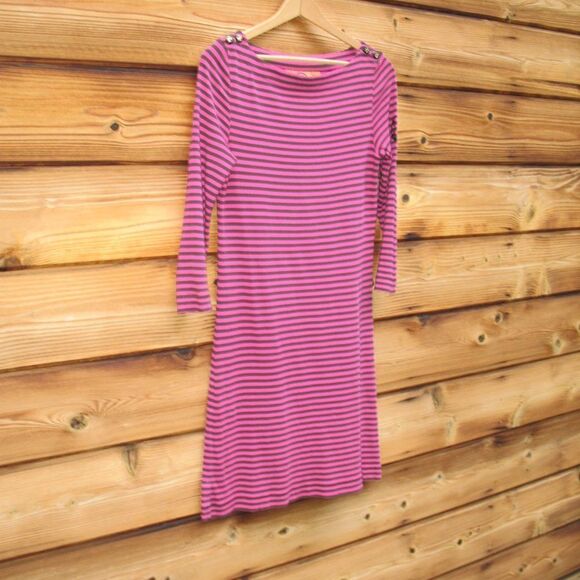 Tory Burch Striped Logo Dress - Picture 2 of 9